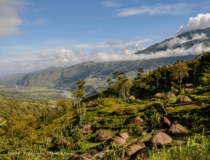 <p><strong>To explore Indonesia&#39;s highest Jayawijaya Mountains, it&#39;s essential to also visit the Baliem Valley, 27 km from Wamena, where three main tribes, the Dani, Yali, and Lani, reside in a vast 1,600 km&sup2; valley rich with traditional culture, refreshing scenery, and a renowned Baliem Valley Festival, offering a deeper understanding of Papua.</strong></p>